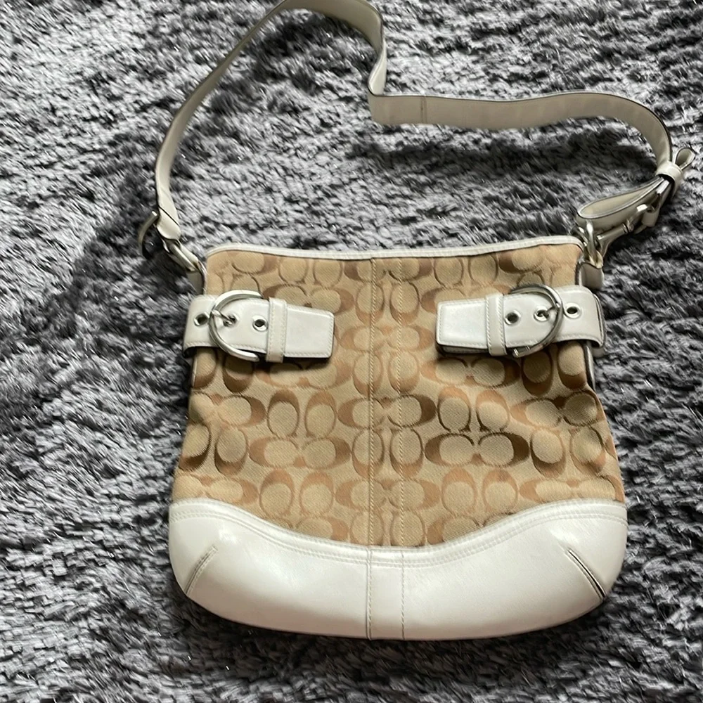 Coach purse Brown and white - Picture 1 of 5